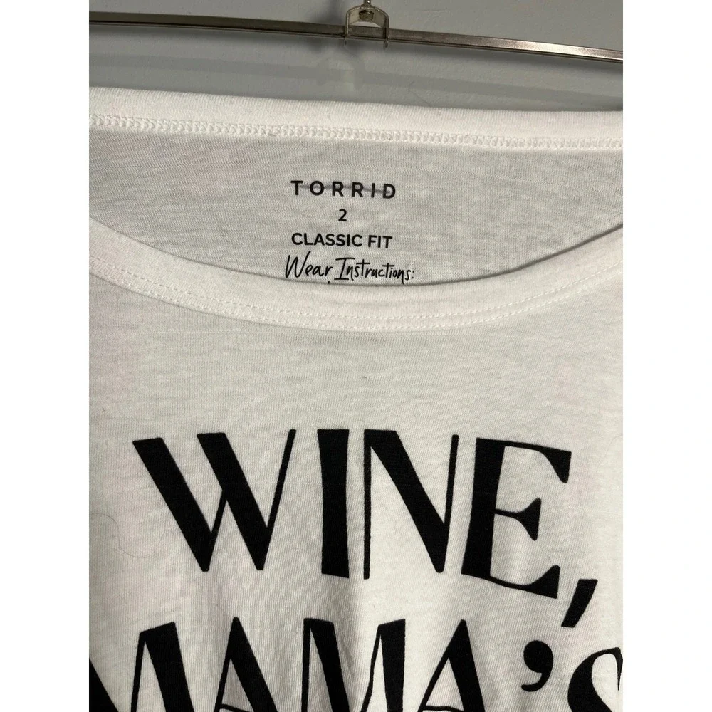 NWOT Torrid Wine Mama's Best Friend‎ Ombre Tank Top Mauve White 2X